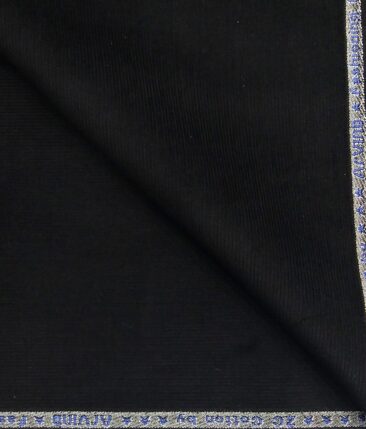 Arvind Men's Cotton Non-Stretchable Unstitched 1.50 Meter Corduroy Trouser Fabric (Black)