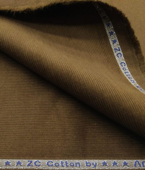Arvind Men's Cotton Non-Stretchable Unstitched 1.50 Meter Corduroy Trouser Fabric (Coffee Brown)