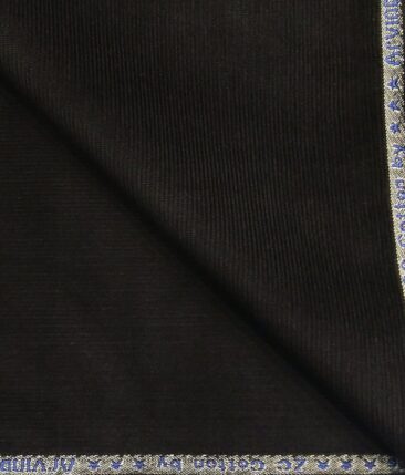 Arvind Men's Cotton Non-Stretchable Unstitched 1.50 Meter Corduroy Trouser Fabric (Dark Brown)