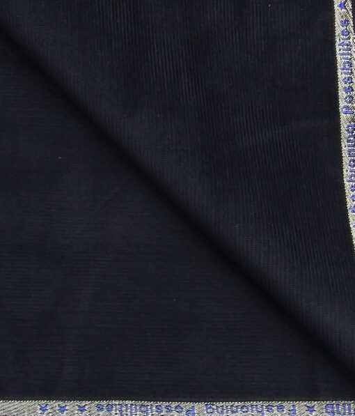 Arvind Men's Cotton Non-Stretchable Unstitched 1.50 Meter Corduroy Trouser Fabric (Dark Navy Blue)