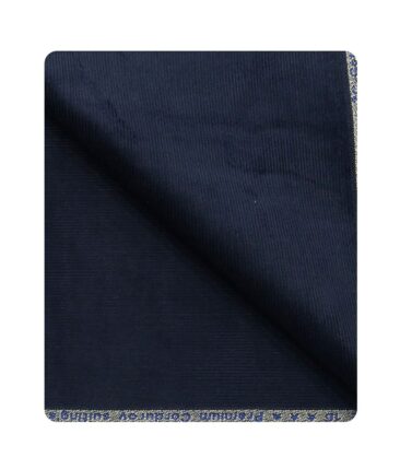 Arvind Men's Cotton Non-Stretchable Unstitched 1.50 Meter Corduroy Trouser Fabric (Dark Royal Blue)