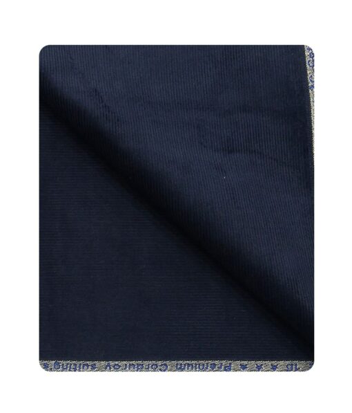 Arvind Men's Cotton Non-Stretchable Unstitched 1.50 Meter Corduroy Trouser Fabric (Dark Royal Blue)