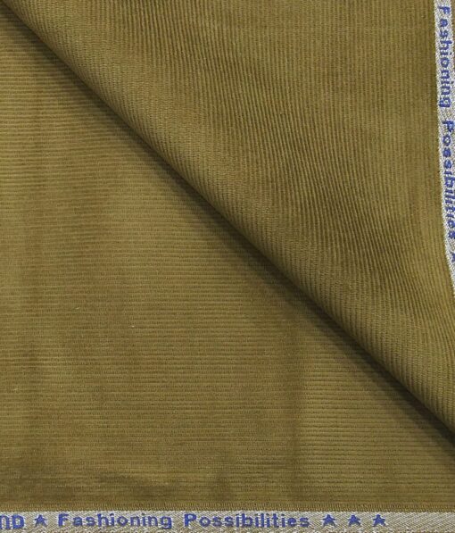 Arvind Men's Cotton Non-Stretchable Unstitched 1.50 Meter Corduroy Trouser Fabric (Fawn Beige)