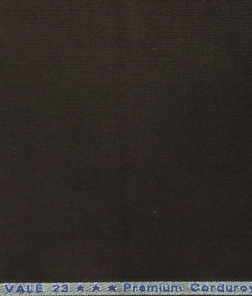 Arvind Men's Cotton Stretchable Unstitched 1.50 Meter Corduroy Trouser Fabric (Dark Brown)