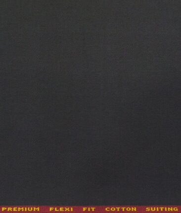 Arvind Men's Cotton Stretchable Unstitched 1.30 Meter Solid Twill Weave Trouser Fabric (Dark Grey)