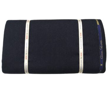 OCM Men's Wool Herringbone Weave 2 Meter Unstitched Thick Tweed Reversible Jacketing & Blazer Fabric (Blue)