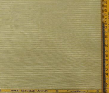 Soktas Men's Giza Cotton Striped 1.60 Meter Unstitched Shirt Fabric (Moss Green)