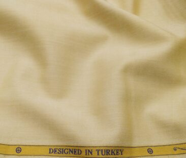 Soktas Men's Giza Cotton Solid Satin 1.60 Meter Unstitched Shirt Fabric (Biscotti Beige)
