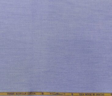Soktas Men's Giza Cotton Solid Satin 1.60 Meter Unstitched Shirt Fabric (Denim Blue)