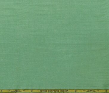 Soktas Men's Giza Cotton Solid Satin 1.60 Meter Unstitched Shirt Fabric (Mint Green)