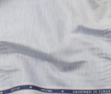 Soktas Men's Giza Cotton Self Design 1.60 Meter Unstitched Shirt Fabric (Sky Blue)