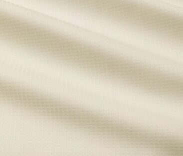 Monza Men's Cotton Jacquard 1.60 Meter Unstitched Shirt Fabric (Cream)