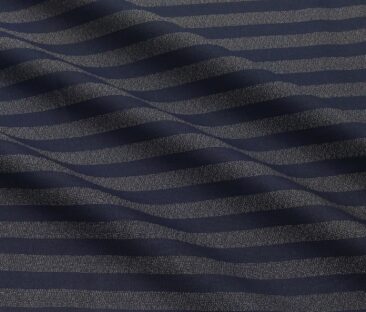 Monza Men's Cotton Striped 1.60 Meter Unstitched Shirt Fabric (Dark Blue)