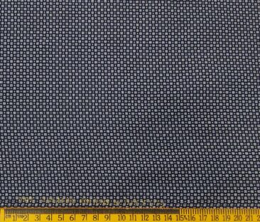 Monza Men's Cotton Polka Dots Printed 1.60 Meter Unstitched Shirt Fabric (Dark Blue)