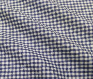 Monza Men's Cotton Checks 1.60 Meter Unstitched Shirt Fabric (White)