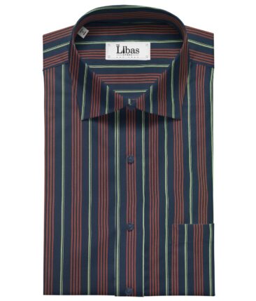 Monza Men's Cotton H 1.60 Meter Unstitched Shirt Fabric (Dark Blue)