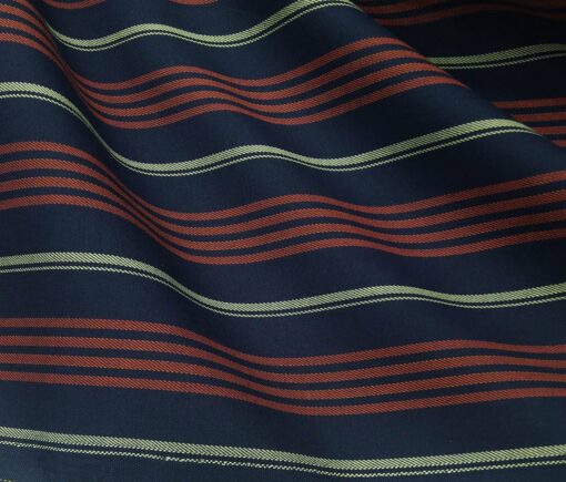 Monza Men's Cotton H 1.60 Meter Unstitched Shirt Fabric (Dark Blue)