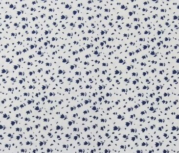 Nemesis Men's Giza Cotton Royal Blue Printed Unstitched Shirt Fabric (White)