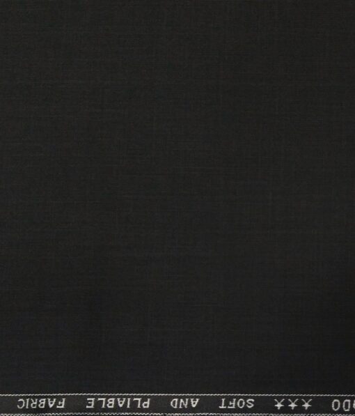 Raymond Men's Poly Viscose Unstitched Self Design Suiting Fabric (Black)