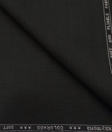 Raymond Men's Poly Viscose Unstitched Self Design Suiting Fabric (Black)