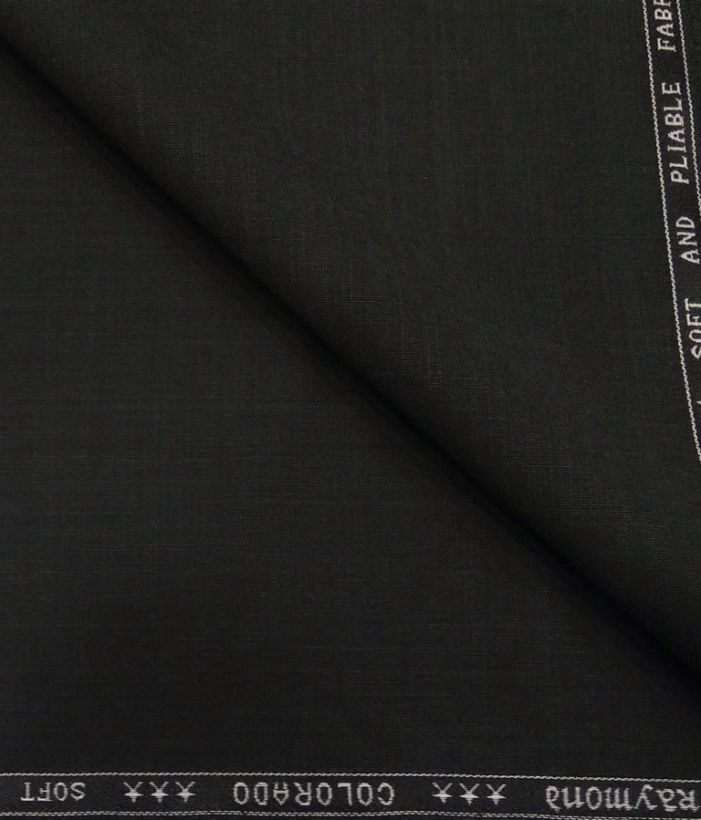 Raymond Men's Poly Viscose Unstitched Self Design Suiting Fabric (Black)