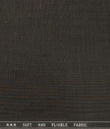 Raymond Men's Poly Viscose Unstitched Self Design Suiting Fabric (Dark Brown)