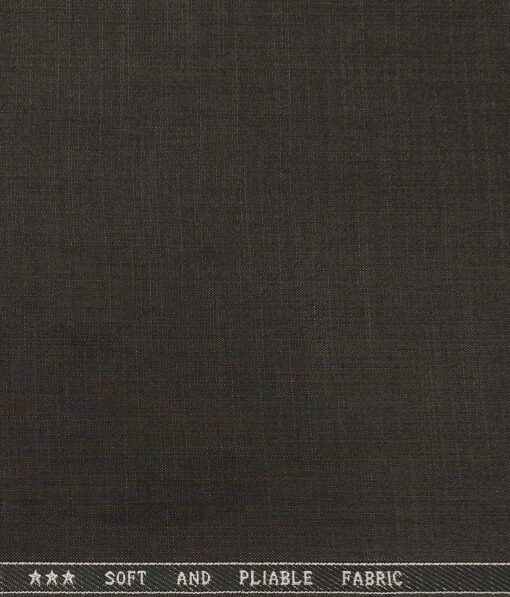 Raymond Men's Poly Viscose Unstitched Self Design Suiting Fabric (Dark Brown)