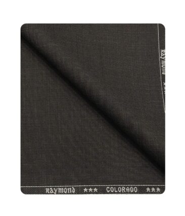 Raymond Men's Poly Viscose Unstitched Self Design Suiting Fabric (Dark Brown)