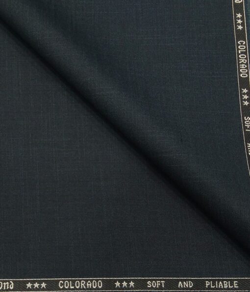 Raymond Men's Poly Viscose Unstitched Self Design Suiting Fabric (Dark Turquoise Green)