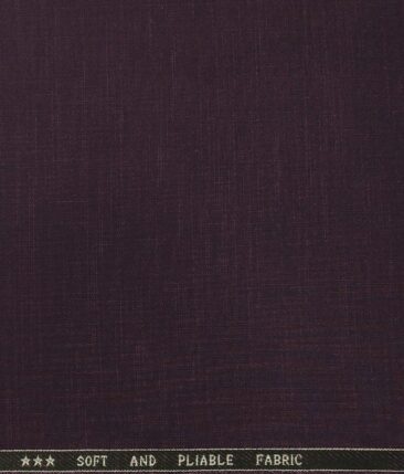 Raymond Men's Poly Viscose Unstitched Self Design Suiting Fabric (Dark Wine)