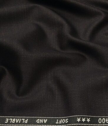Raymond Men's Poly Viscose Unstitched Self Design Suiting Fabric (Dark Choclate Brown)