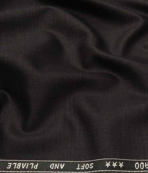 Raymond Men's Poly Viscose Unstitched Self Design Suiting Fabric (Dark Choclate Brown)