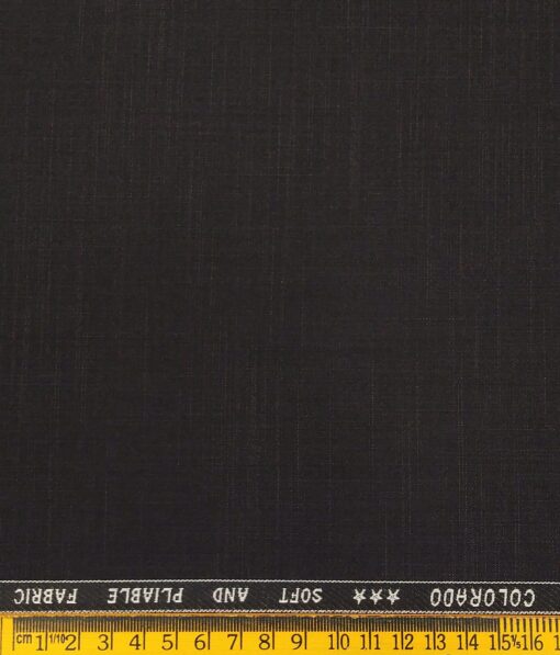 Raymond Men's Poly Viscose Unstitched Self Design Suiting Fabric (Dark Choclate Brown)