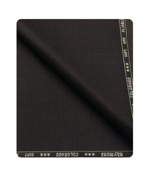 Raymond Men's Poly Viscose Unstitched Self Design Suiting Fabric (Dark Choclate Brown)