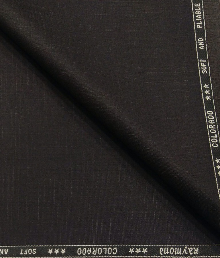 Raymond Men's Poly Viscose Unstitched Self Design Suiting Fabric (Dark Choclate Brown)