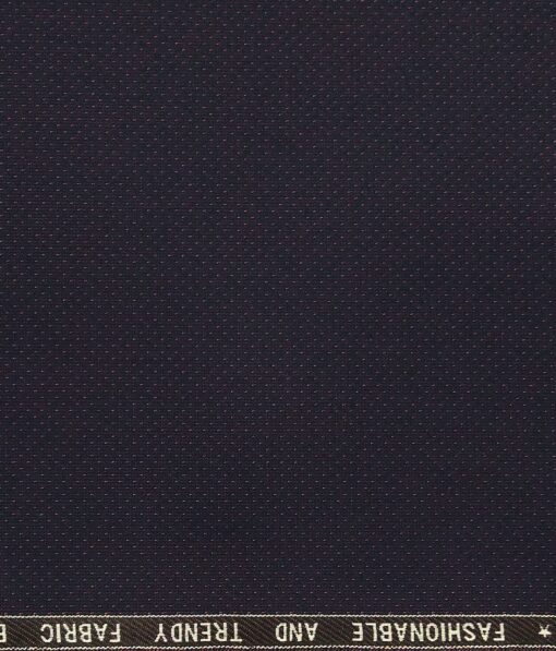 Raymond Men's Poly Viscose Unstitched Dotted Structured Suiting Fabric (Dark Purple)
