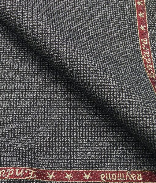 Raymond Men's Poly Viscose Unstitched Structured Suiting Fabric (Silver Grey)