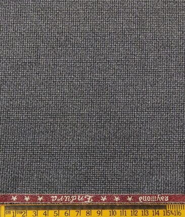 Raymond Men's Poly Viscose Unstitched Structured Suiting Fabric (Silver Grey)