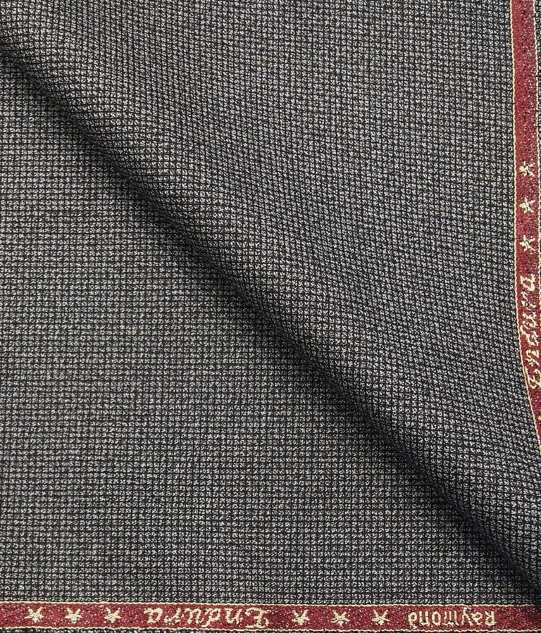 Raymond Men's Poly Viscose Unstitched Structured Suiting Fabric (Silver Grey)