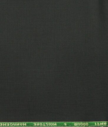 Raymond Men's Poly Viscose Techno Stretch Unstitched Structured Suiting Fabric (Dark Green)