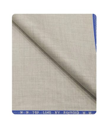 Raymond Men's Poly Viscose Unstitched Self Design Suiting Fabric (Light Grey)