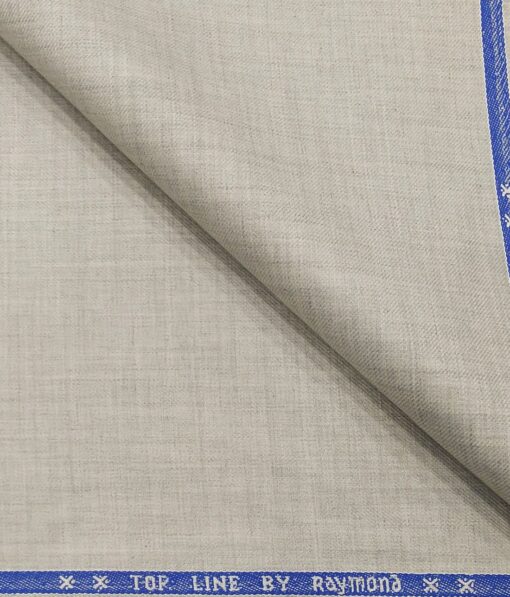 Raymond Men's Poly Viscose Unstitched Self Design Suiting Fabric (Light Grey)