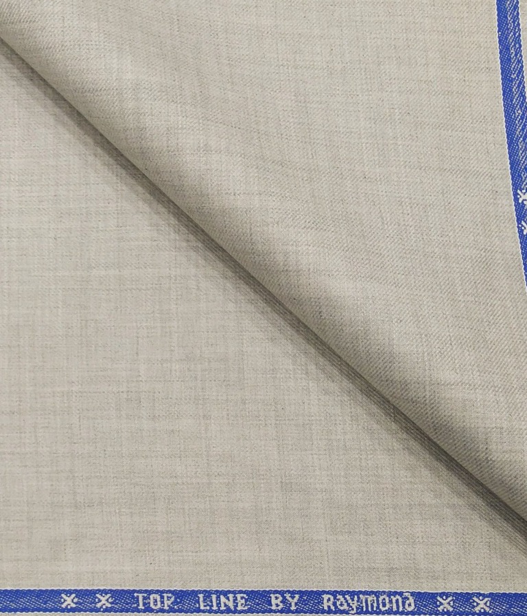 Raymond Men's Poly Viscose Unstitched Self Design Suiting Fabric (Light Grey)