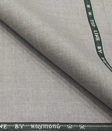 Raymond Men's Poly Viscose Unstitched Self Design Suiting Fabric (Light Silver Grey)