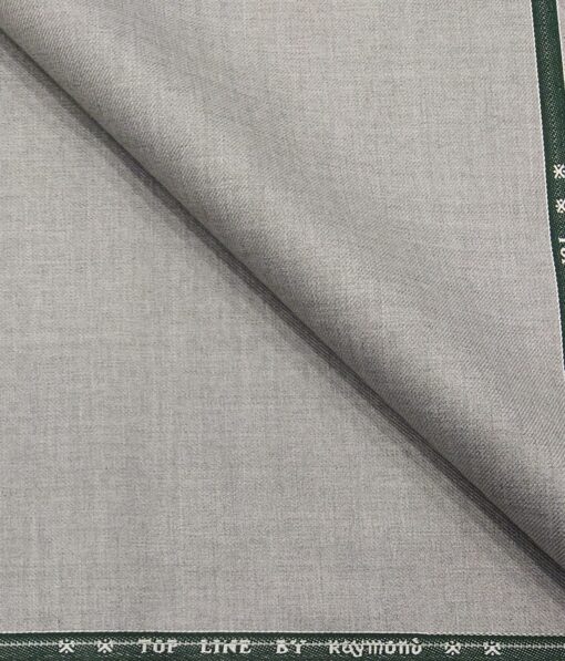 Raymond Men's Poly Viscose Unstitched Self Design Suiting Fabric (Light Silver Grey)