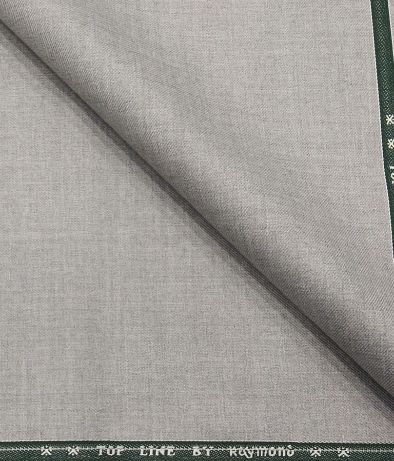 Raymond Men's Poly Viscose Unstitched Self Design Suiting Fabric (Light Silver Grey)