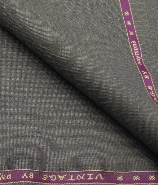 Raymond Men's Poly Viscose Unstitched Structured Suiting Fabric (Grey)