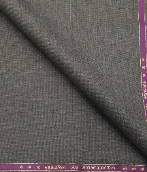 Raymond Men's Poly Viscose Unstitched Structured Suiting Fabric (Grey)