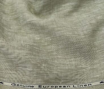 Linen Club Men's Linen 50 LEA Self Design Unstitched Shirting Fabric (Pistachious)