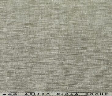 Linen Club Men's Linen 50 LEA Self Design Unstitched Shirting Fabric (Pistachious)